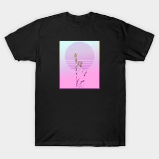 Vaporwave Statue of Liberty [Aesthetic] T-Shirt